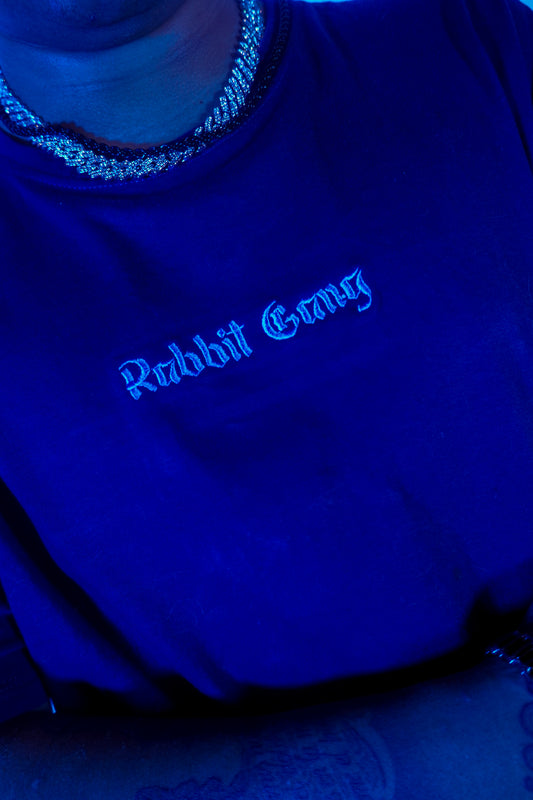 BLUE BASIC TEE "Rabbit Gang"