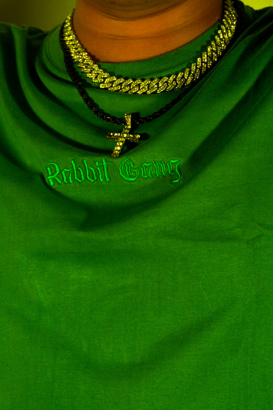 GREEN BASIC TEE "Rabbit Gang"