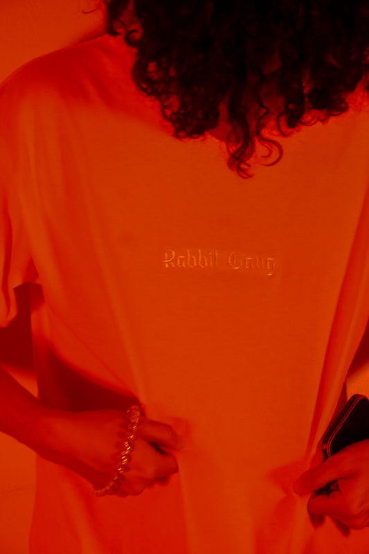 ORANGE BASIC TEE "Rabbit Gang"