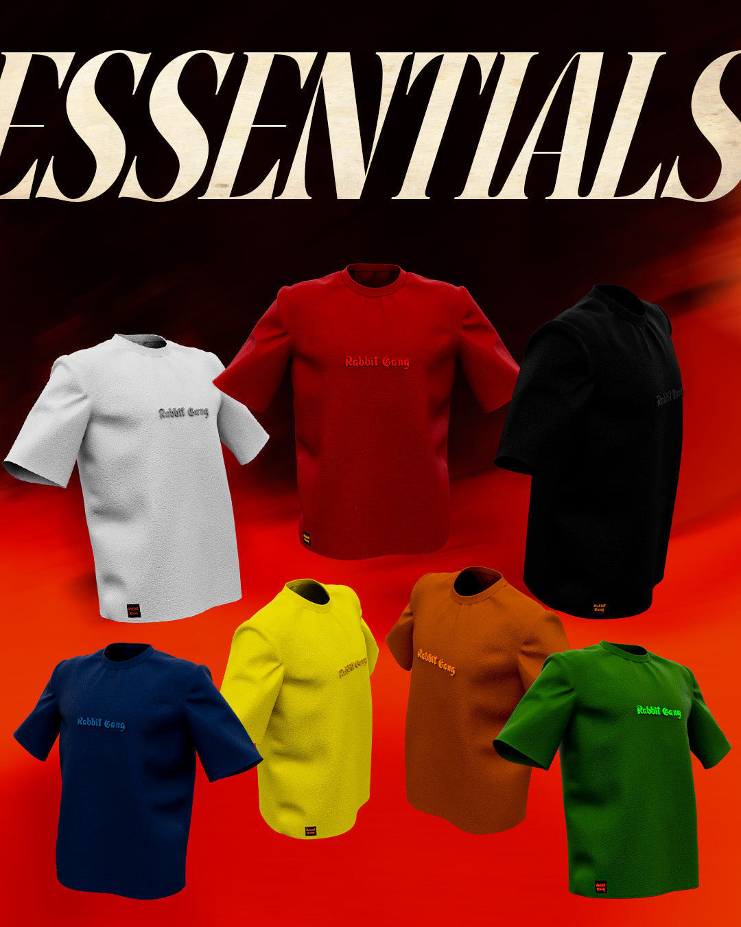 ESSENTIAL BASIC TEE "Rabbit Gang"